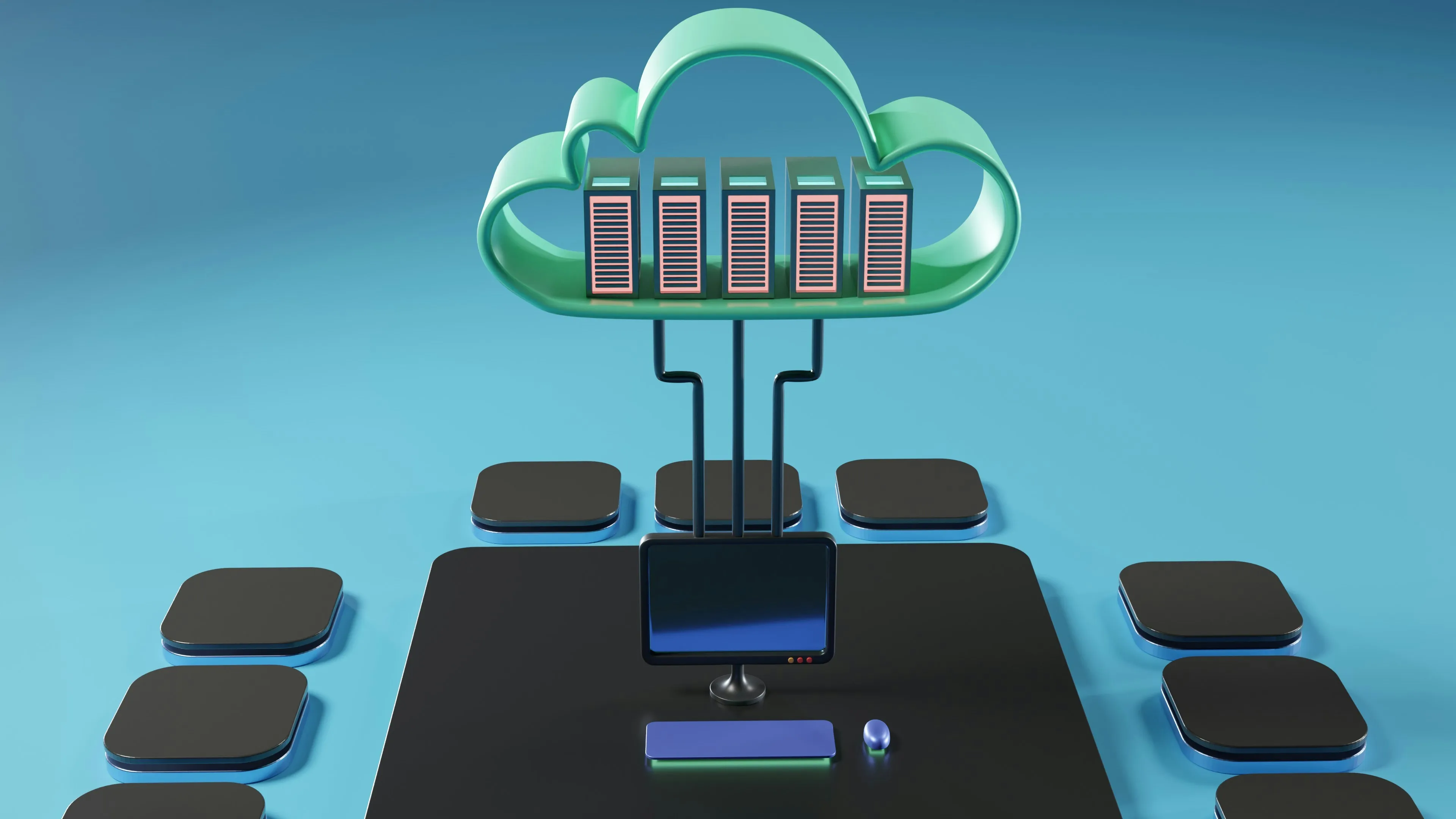 Cloud technology representing environmental efficiency